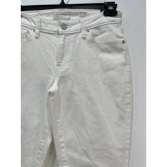 Lucky Brand Size 4/27 Mid Rise Sweet Crop White Jeans MSRP $80 NWT w/ defect - Picture 8 of 13